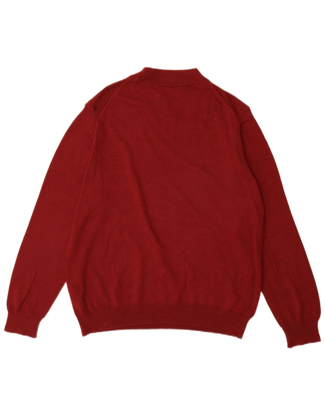 Marks & Spencer Herren-Pullover mit Rundhalsausschnitt, Größe L, rote Merinowolle