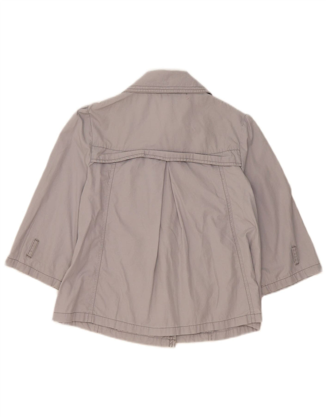 Marks & Spencer Damen 3/4-Ärmel Zweireihige Jacke UK 8 Small Grau