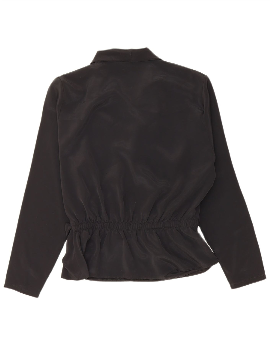 LOLA Damen Langarm-Blusenoberteil UK 12 Medium Schwarz