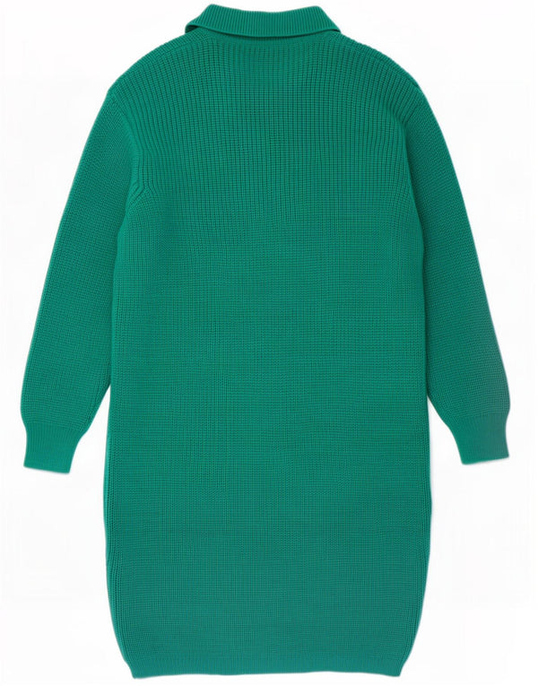 Marella Damen-Pulloverkleid mit lockerer Passform, UK 14, mittelgrüne Wolle