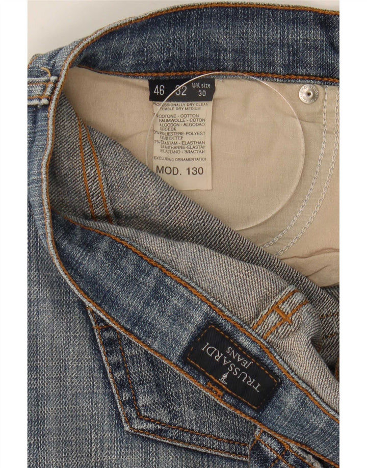 Trussardi Damen Bootcut-Jeans W30 L33 Blaue Baumwolle