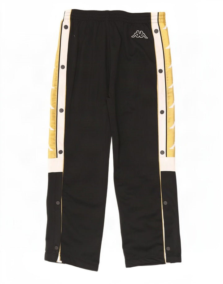 Kappa Herren-Trainingshose mit grafischem Schnitt, klein, Schwarz, Farbblock