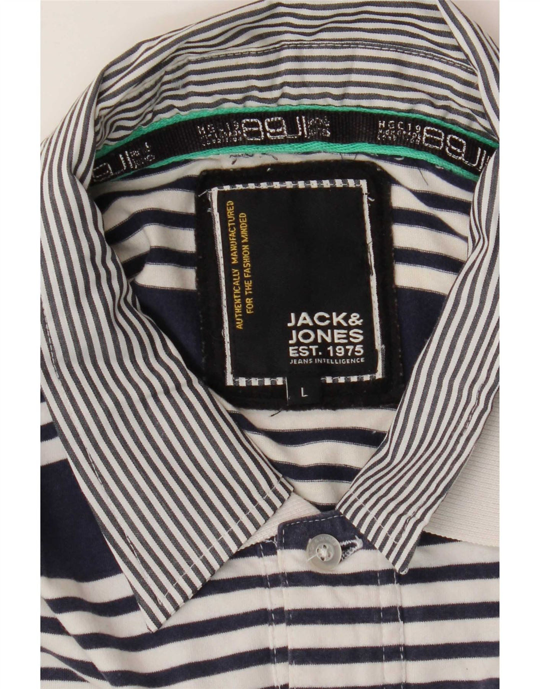 Jack & Jones Herren-Poloshirt, groß, Marineblau gestreift