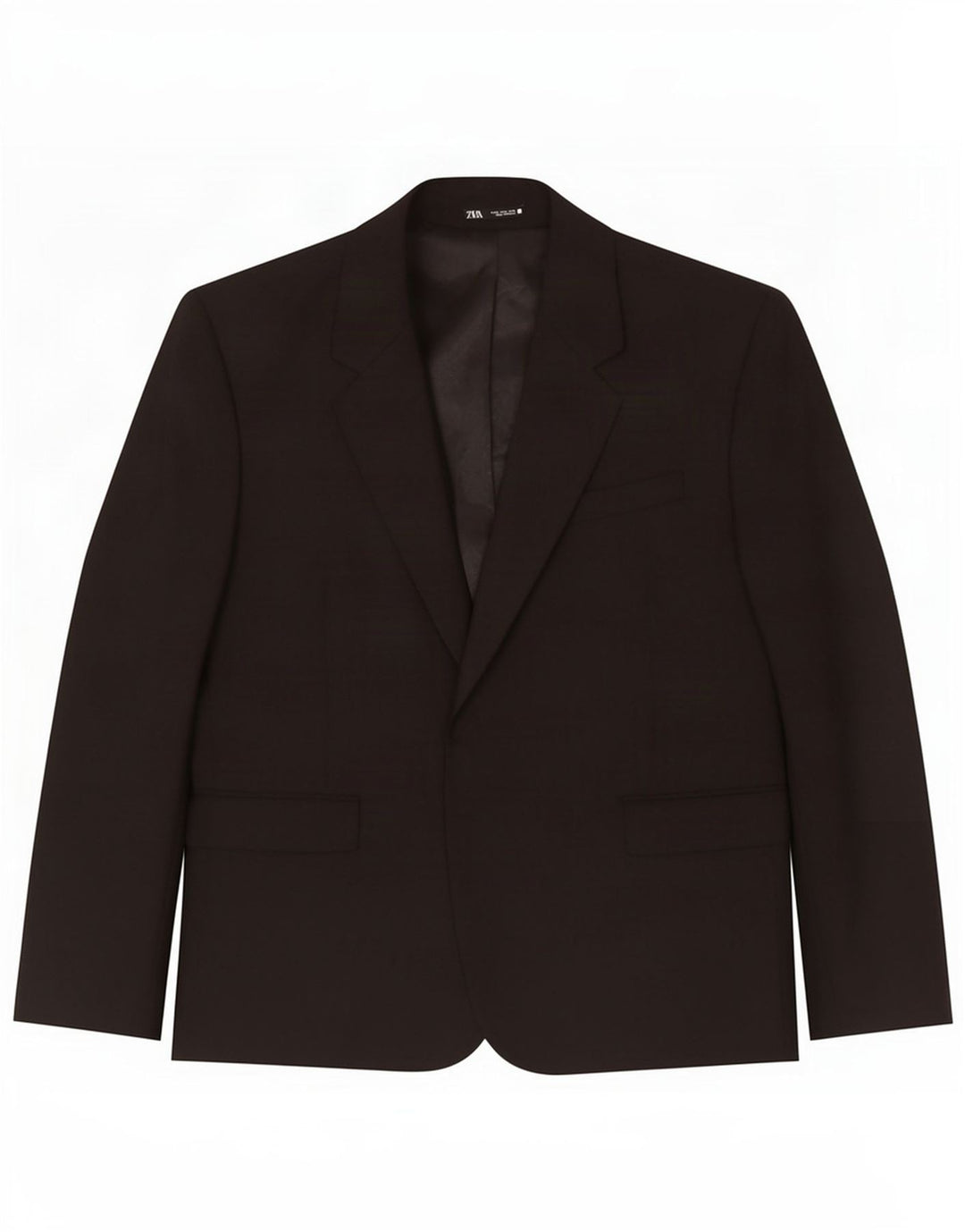 Zara Herren Blazer Jacke EU 52 Large Schwarz Polyester