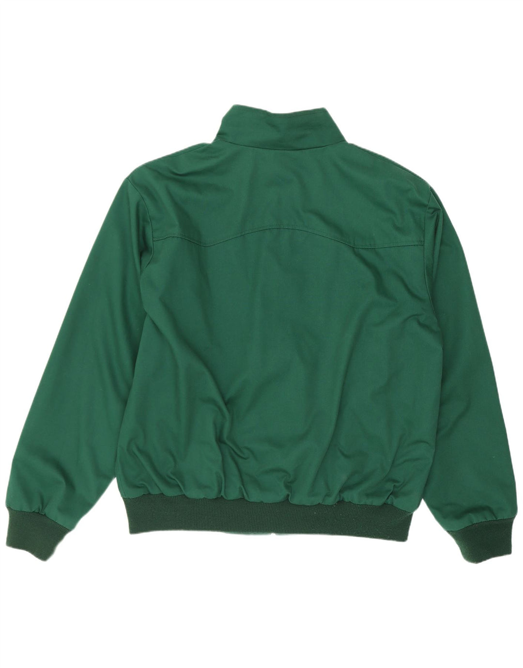 Vintage Herren Bomberjacke UK 40 Großes grünes Polyester Retro