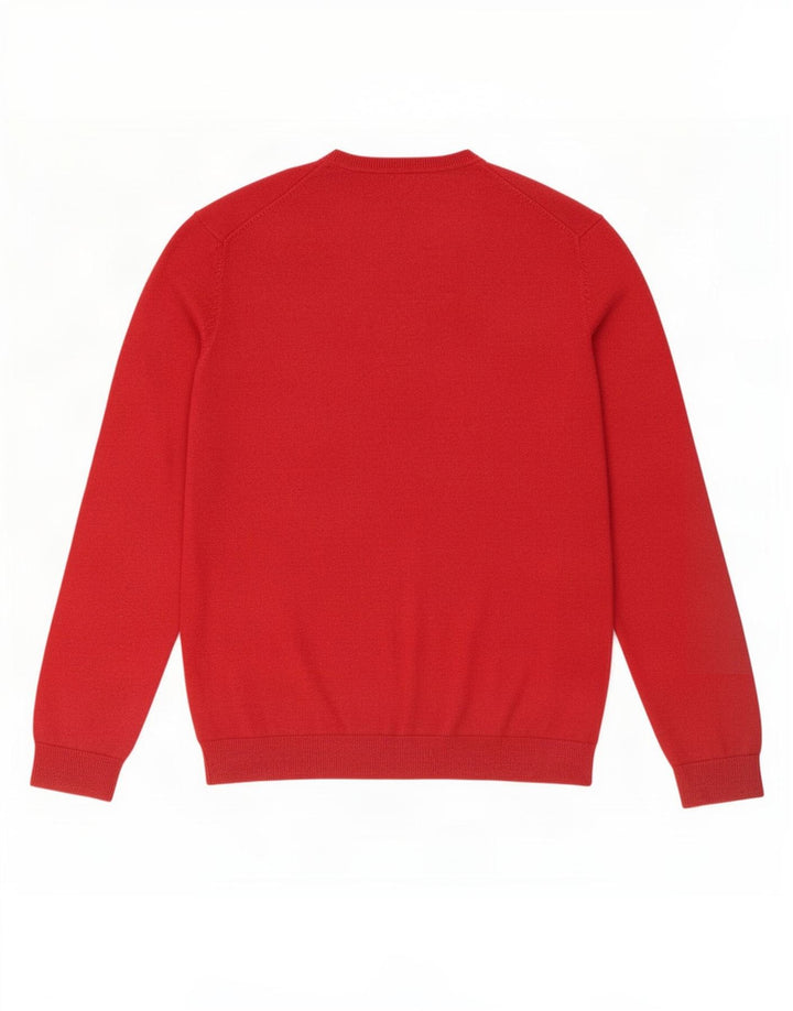 Gap Herren-Pullover mit V-Ausschnitt, XL, rote Baumwolle