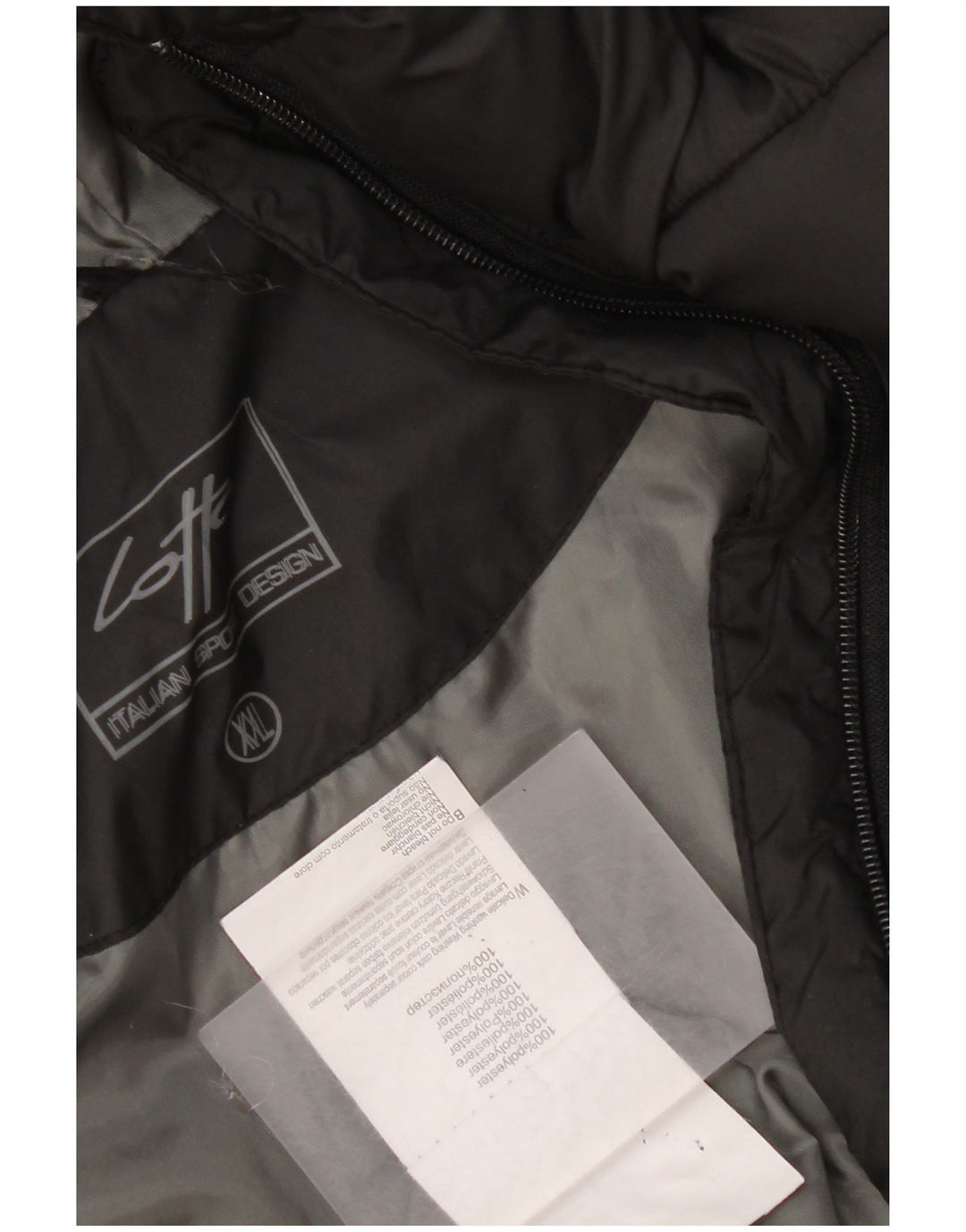Lotto Herren-Jacke mit Kapuze, gepolstert, UK 44, 2XL, Schwarz, Polyester