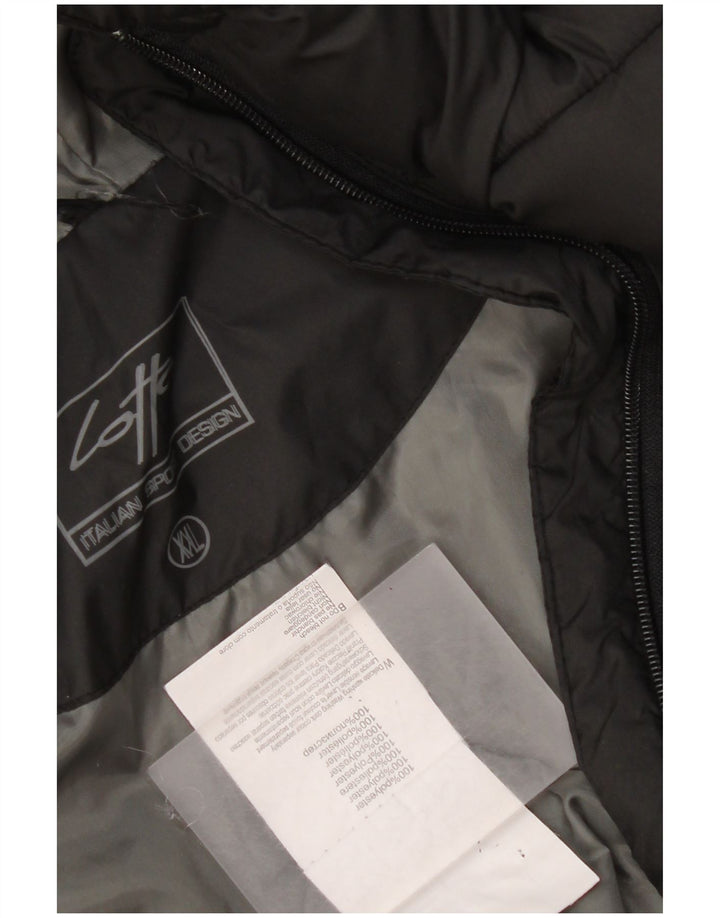 Lotto Herren-Jacke mit Kapuze, gepolstert, UK 44, 2XL, Schwarz, Polyester