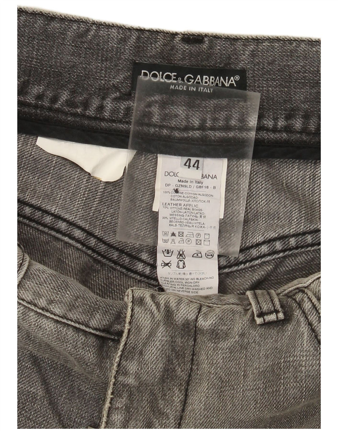 Dolce & Gabbana Damen Distressed Slim Jeans IT 44 Mittel W30 L31 Grau