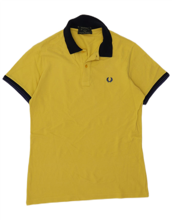 Fred Perry Herren Rugby-Poloshirt, Größe L, Gelb
