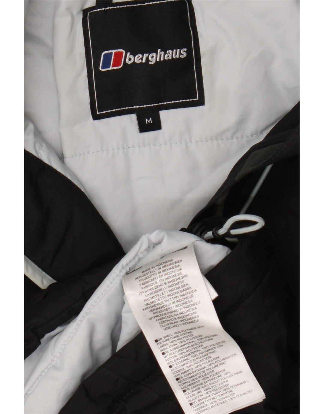 Berghaus Herren-Windbreakerjacke mit Kapuze, UK 38, mittelschwarz, Polyamid