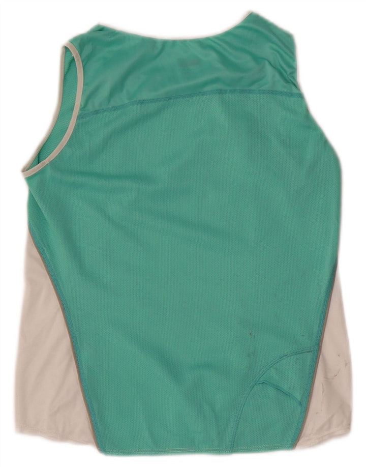 Nike Damen Crop Vest Top UK 8 Small Weiß Farbblock
