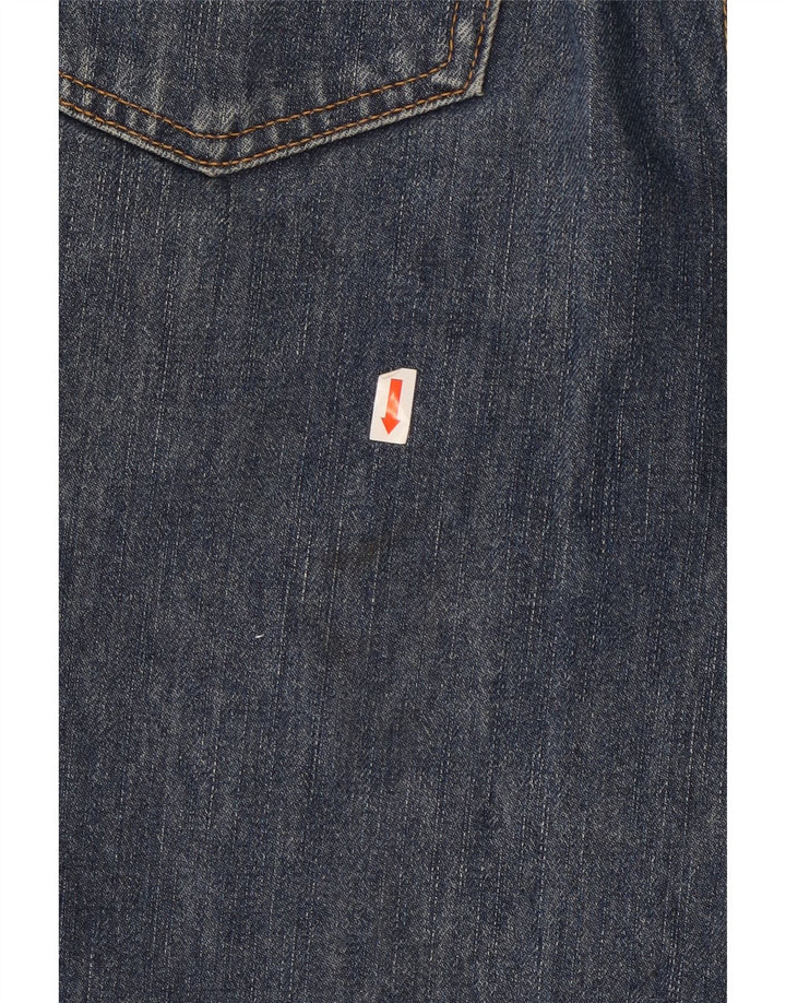 Wrangler Herren Straight Jeans W32 L32 Marineblaue Baumwolle
