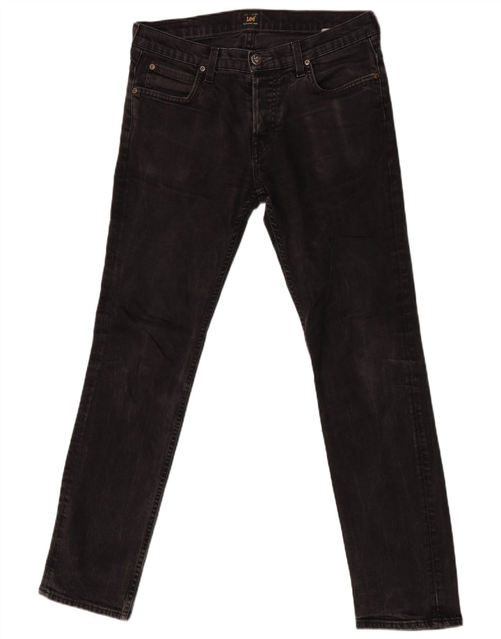 Lee Damen Powell Slim Jeans W32 L32 Schwarze Baumwolle
