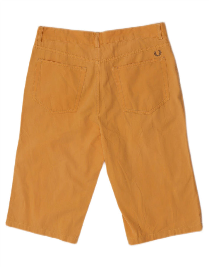 Fred Perry Herren Freizeitshorts IT 46 Small W32 Gelbe Baumwolle