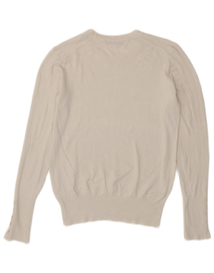 Zara Damen-Pullover mit Rundhalsausschnitt, Gr. 12, Mittelweiß