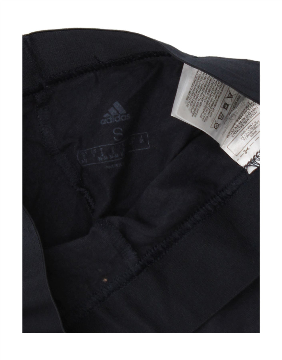 ADIDAS Womens Leggings UK 8 Small  Navy Blue Cotton Vintage Adidas and Second-Hand Adidas from Messina Hembry 