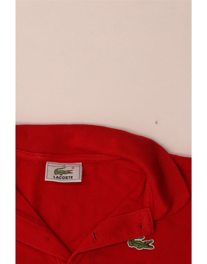 Lacoste Jungen-Poloshirt, 9–10 Jahre, rote Baumwolle