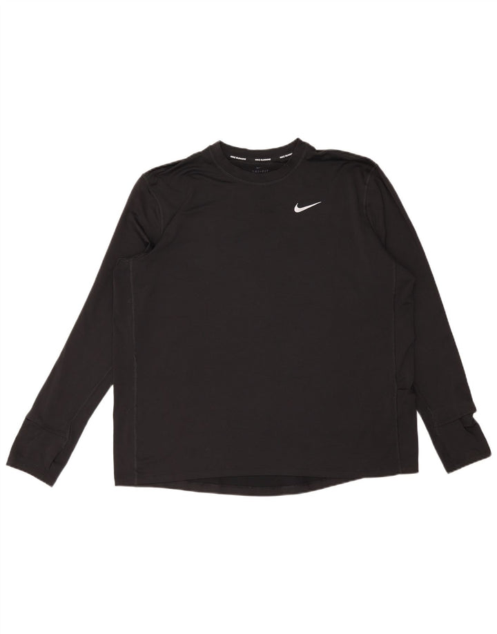 Nike Herren Dri Fit Top Langarm XL Schwarz