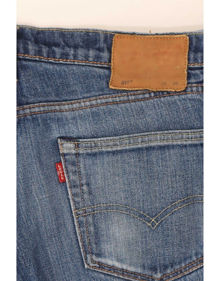 Levi's Herren 511 Slim Jeans W34 L30 Blaue Baumwolle