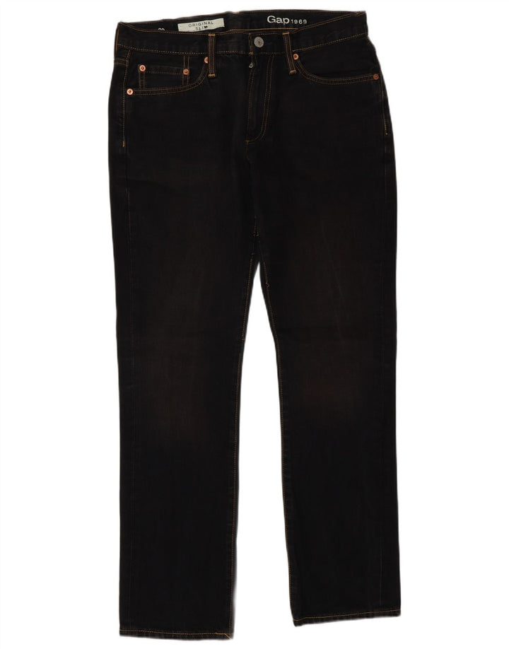 Gap Damen Slim Jeans W30 L30 Marineblau Baumwolle
