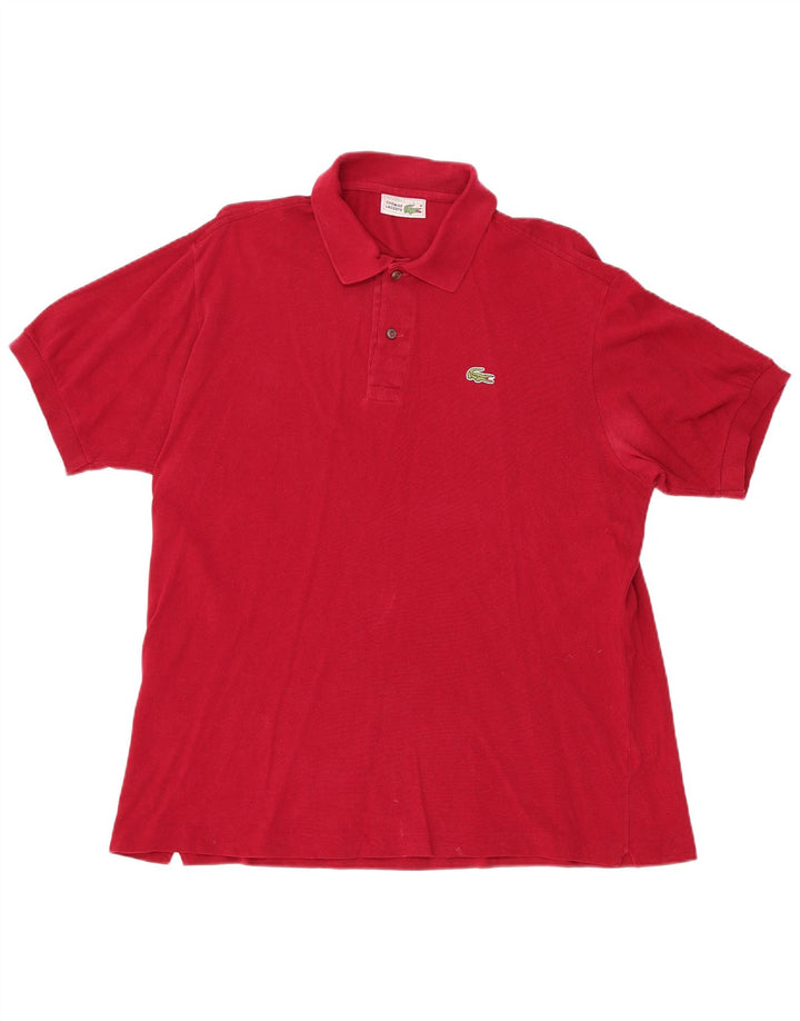 LACOSTE Mens Polo Shirt Size 6 XL Red Cotton