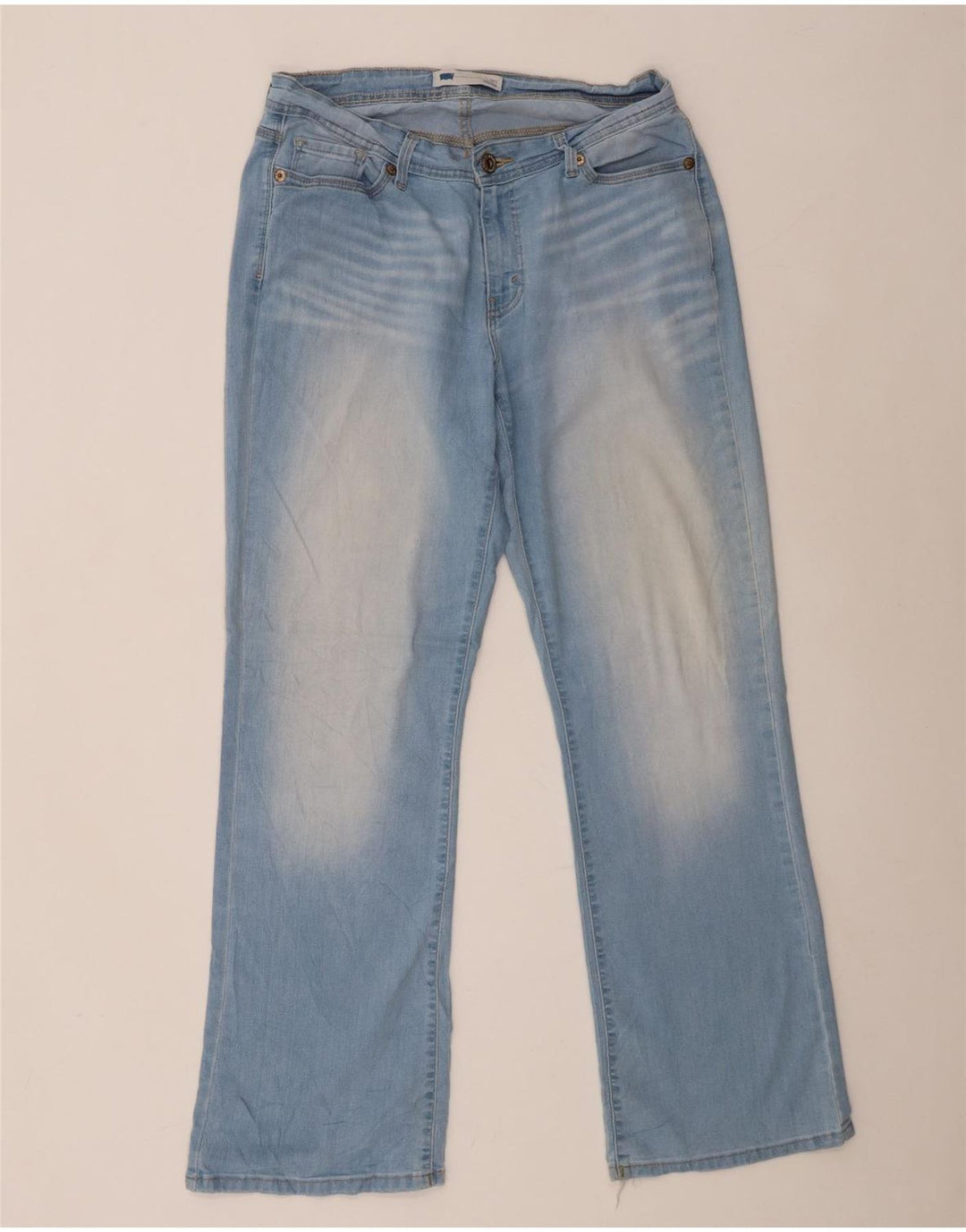 Levi's Damen 529 Curvy Bootcut Jeans W32 L32 Blaue Baumwolle