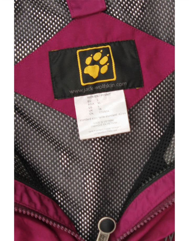 JACK WOLFSKIN Womens Oversized Windbreaker Jacket UK 16 Large Purple