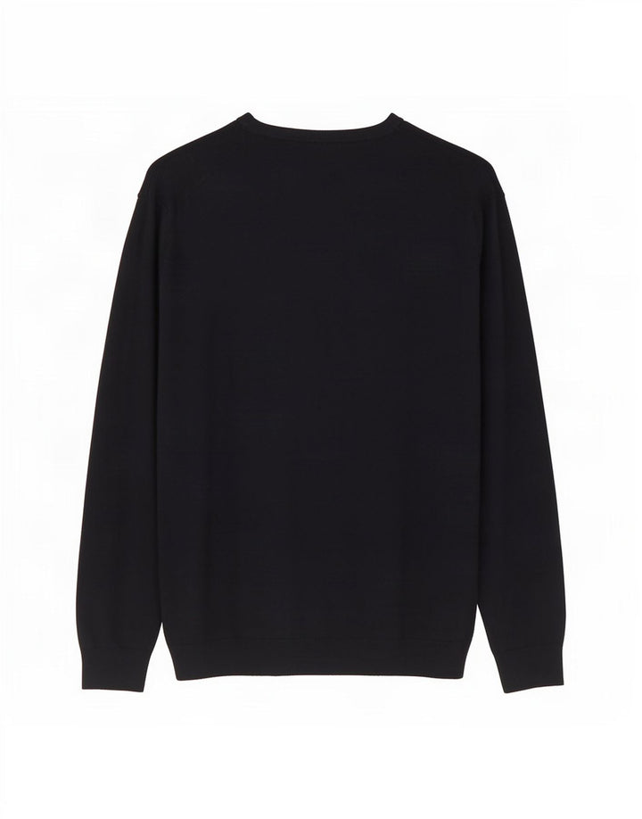 Zara Herren-Pullover mit Rundhalsausschnitt, Größe L, Marineblau