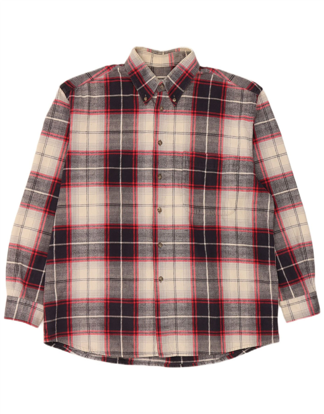Rodrigo Herren-Flanellhemd XL, marineblau, kariert, Baumwolle