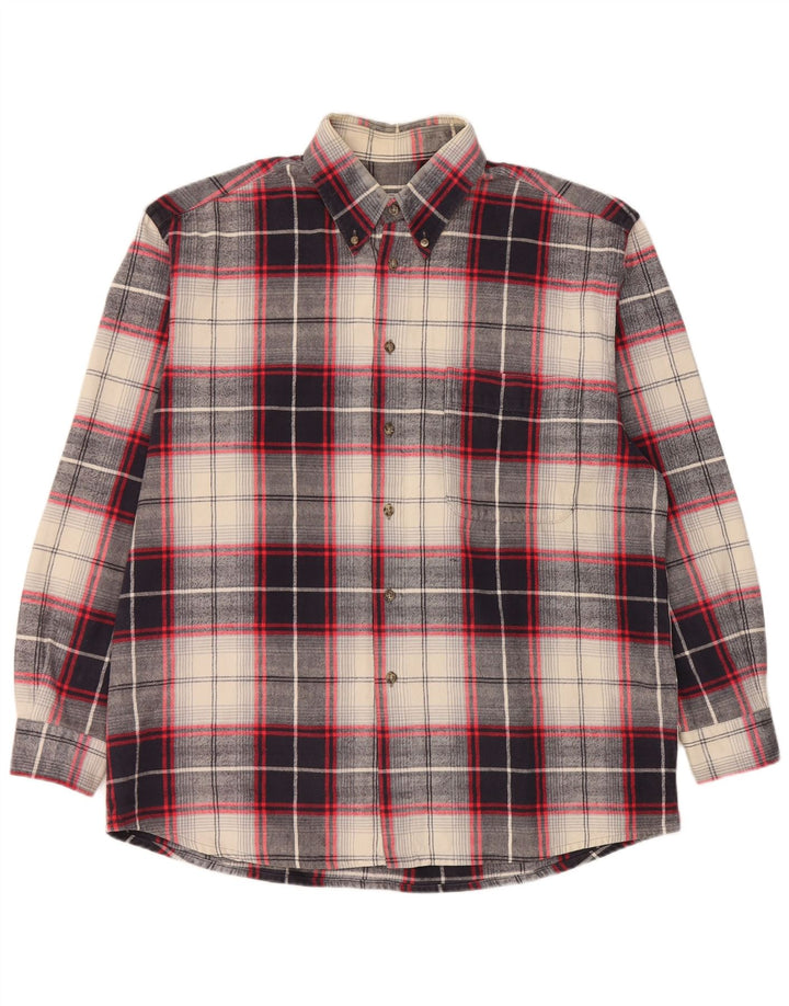 Rodrigo Herren-Flanellhemd XL, marineblau, kariert, Baumwolle