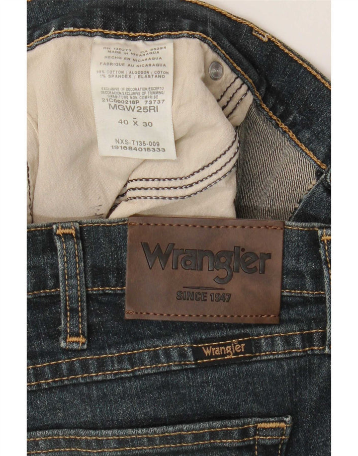 Wrangler Herren-Jeans mit normaler Passform, gerade Passform, Breite 40, Länge 30, Blau, Baumwolle
