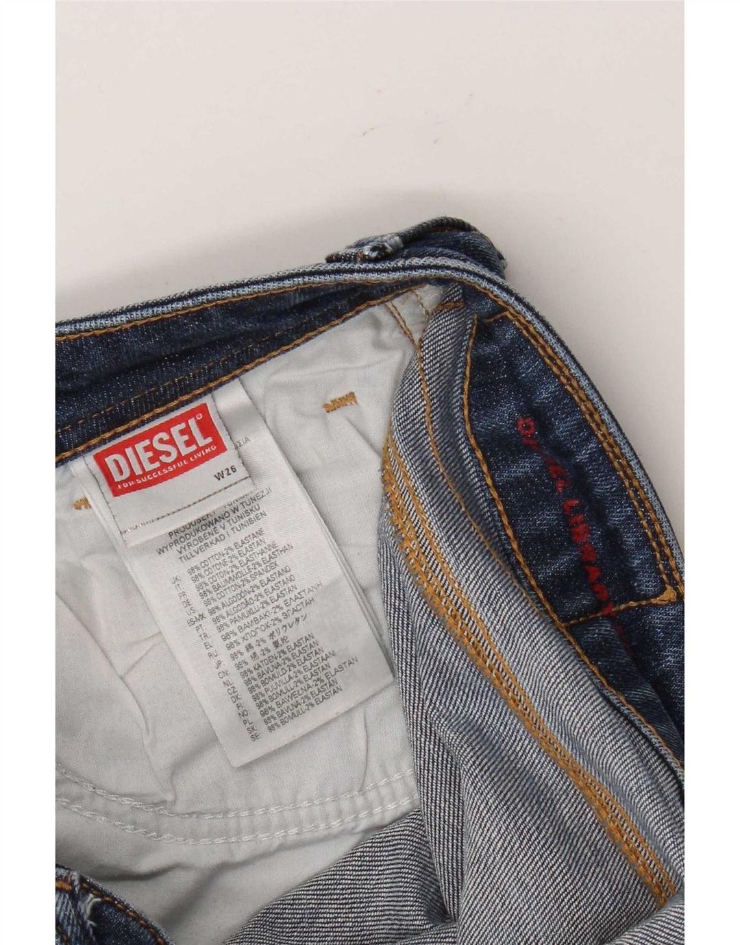 Diesel Damen Slim Jeans W26 L29 Blaue Baumwolle