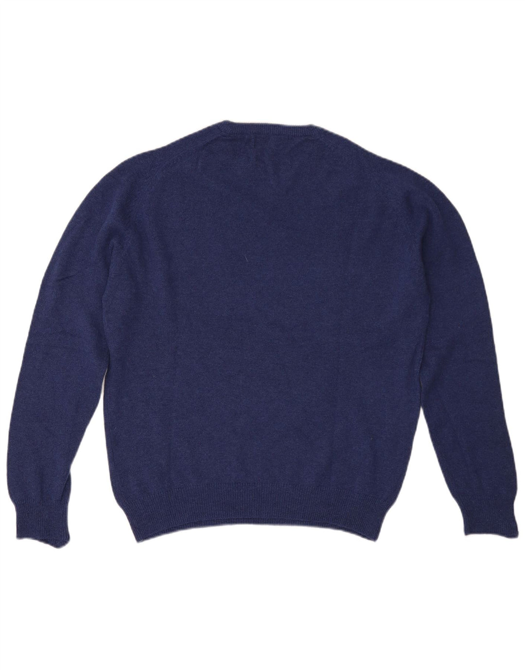 Marks & Spencer Herren-Pullover mit Rundhalsausschnitt, reguläre Passform, mittelblaue Wolle
