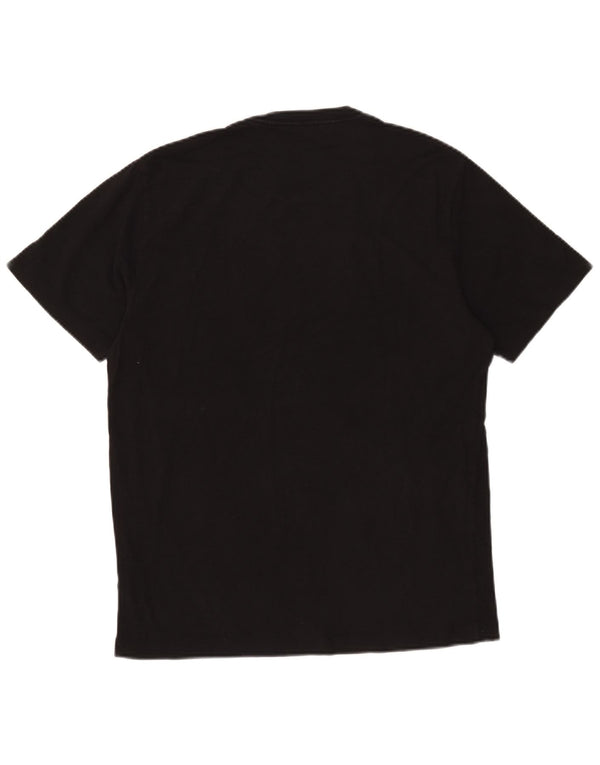 True Religion Herren-Grafik-T-Shirt-Oberteil aus mittelschwarzer Baumwolle
