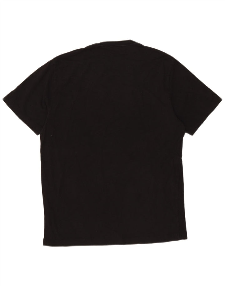 True Religion Herren-Grafik-T-Shirt-Oberteil aus mittelschwarzer Baumwolle