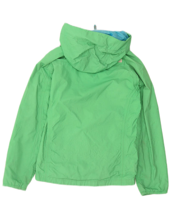 The North Face Mädchen-Regenjacke mit Kapuze, 10–11 Jahre, mittelgrünes Nylon