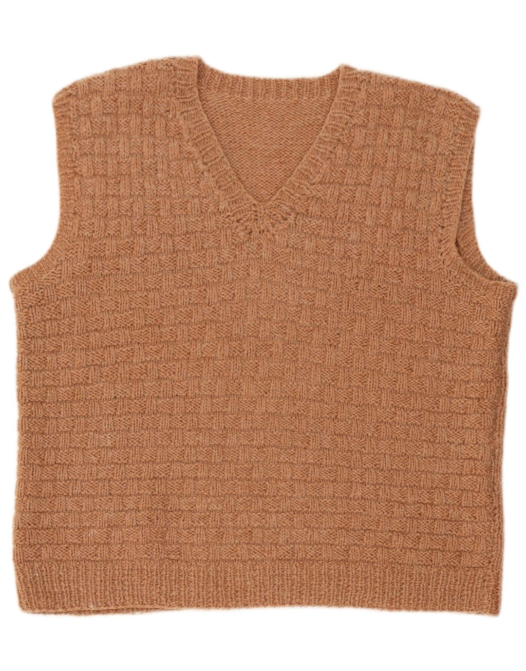 Vintage Herren Weste Tank Top Mittelbraun