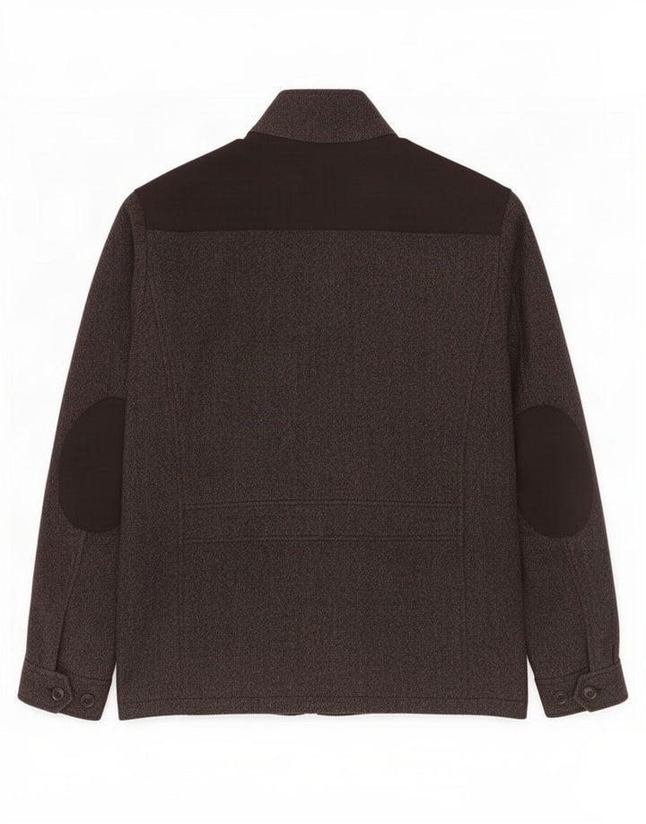 Tommy Hilfiger Herren-Windbreaker-Mantel, UK 40, große graue Wolle mit Fischgrätenmuster