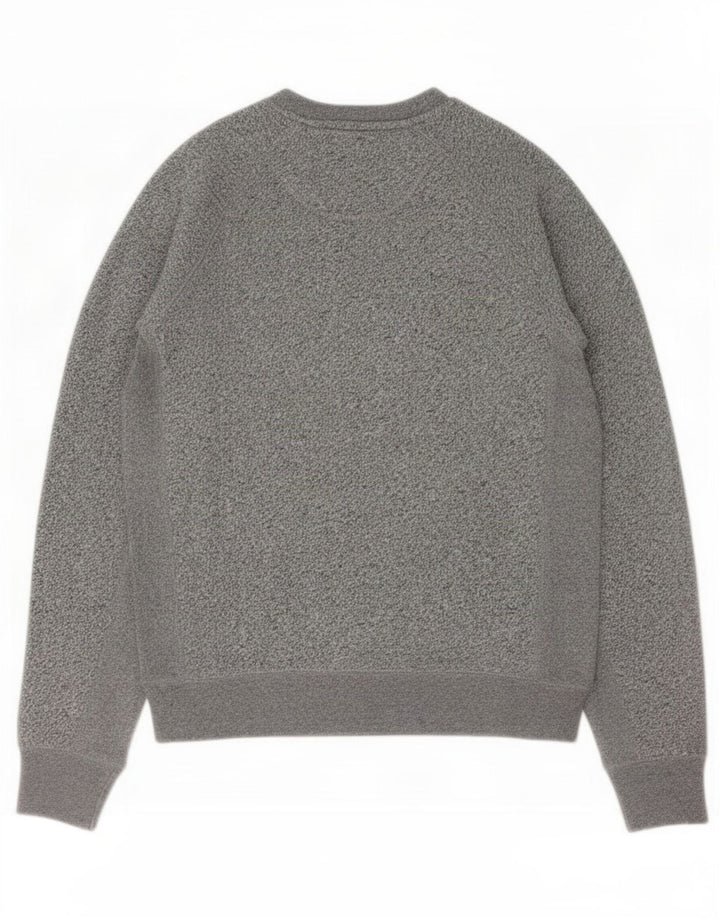 Jack Wills Herren-Sweatshirt mit Grafik, Größe S, grau meliert, Baumwolle