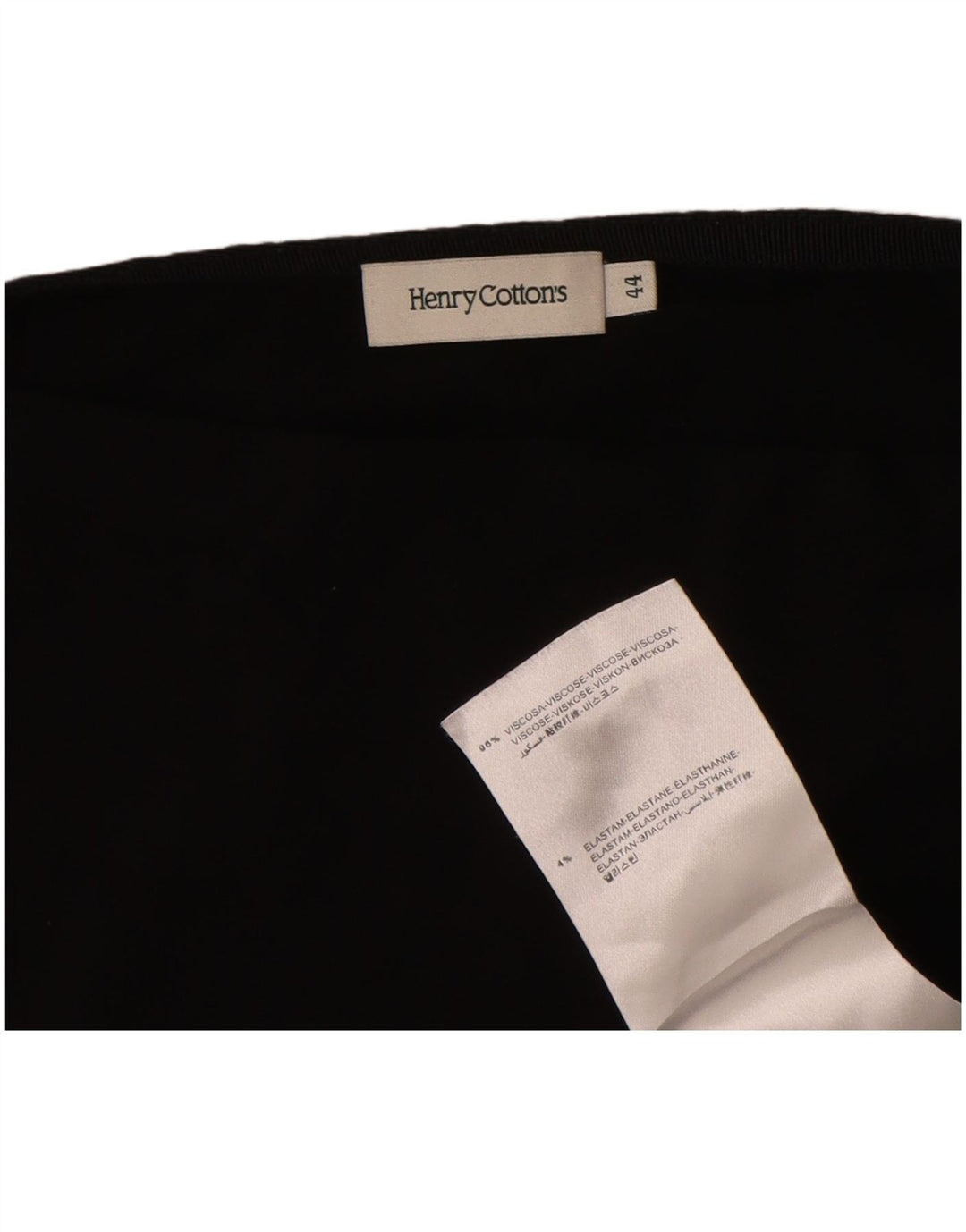 Henry Cottons Damen T-Shirt Top IT 44 Mittelschwarze Viskose