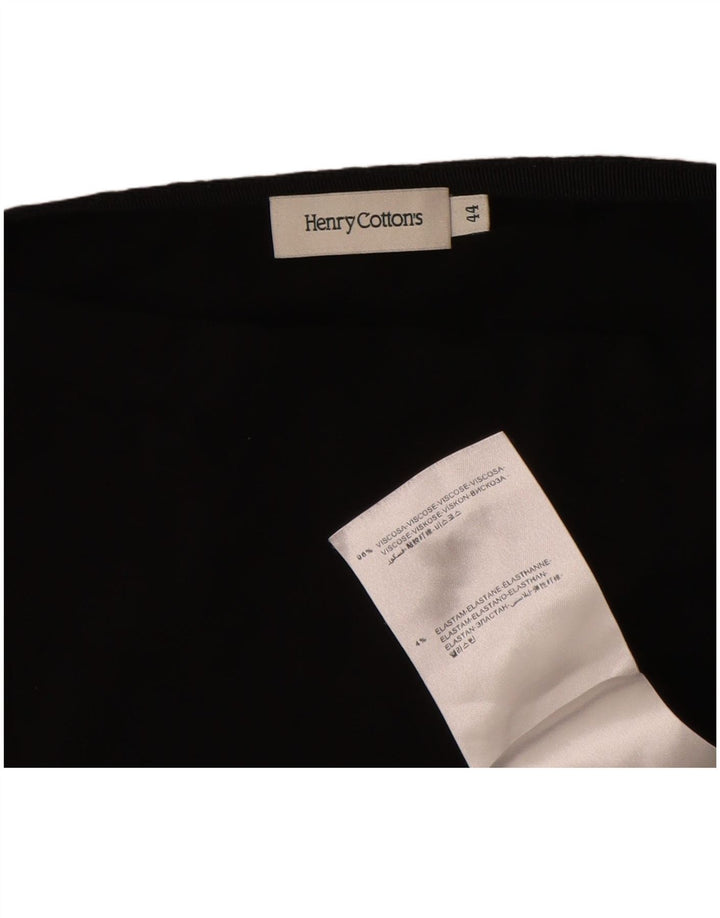 Henry Cottons Damen T-Shirt Top IT 44 Mittelschwarze Viskose