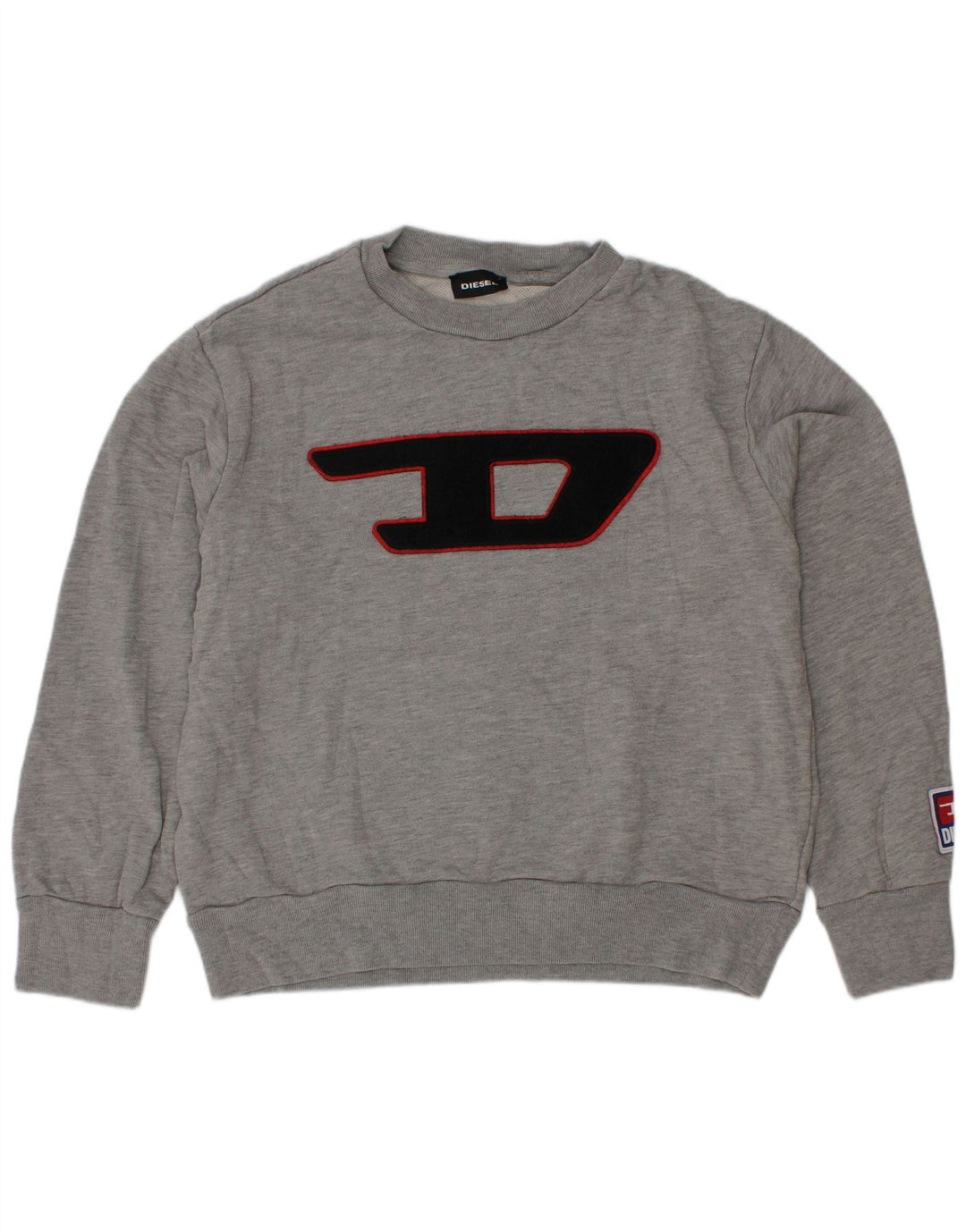 Diesel Jungen-Sweatshirt mit Grafik, 7–8 Jahre, graue Baumwolle