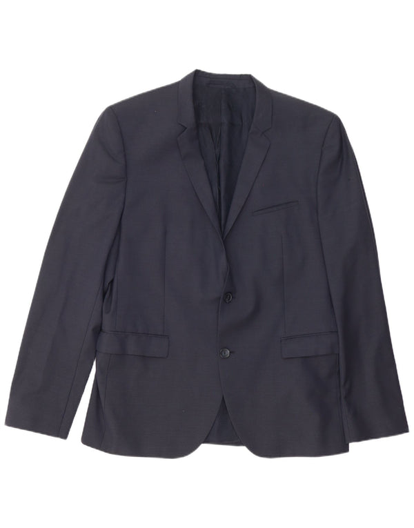 Hugo Boss Herren-Blazer mit 2 Knöpfen, UK 54, 2XL, marineblaue Wolle