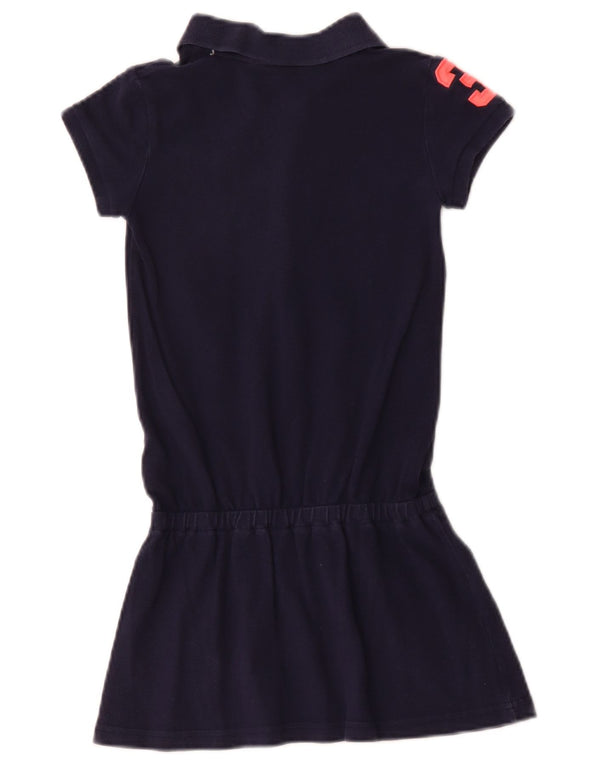 Polo Ralph Lauren Kleid für Mädchen mit Grafik und tiefer Taille, 6–7 Jahre, Größe S, Marineblau