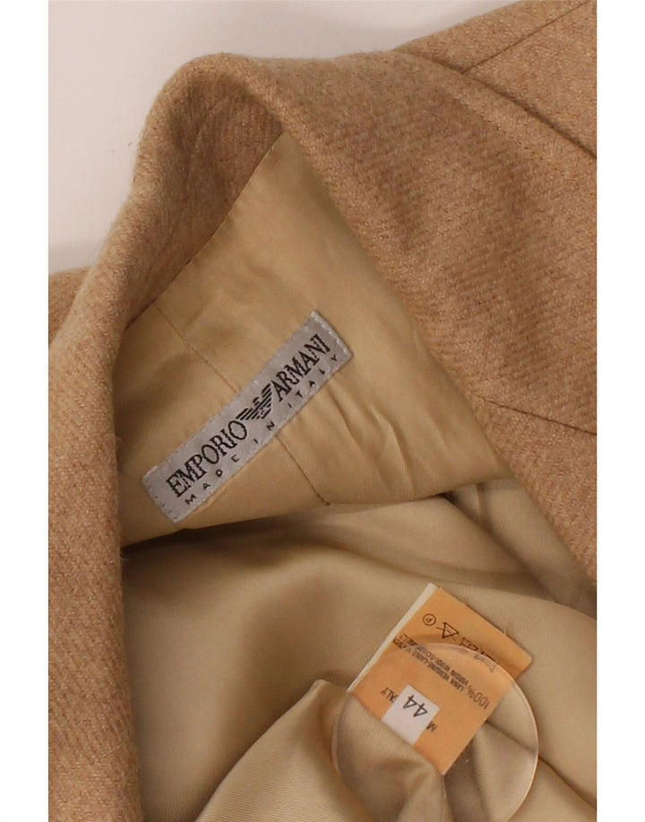 EMPORIO ARMANI Womens 3 Button Blazer Jacket IT 44 Medium Beige Vintage Emporio Armani and Second-Hand Emporio Armani from Messina Hembry 