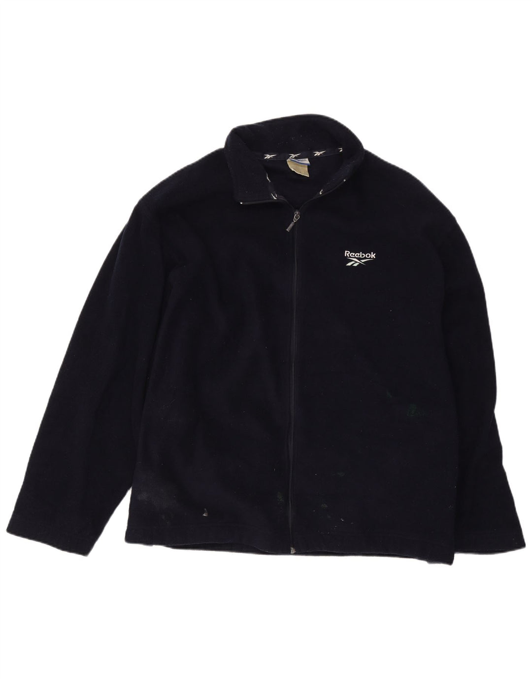 Reebok Herren Fleecejacke UK 40 Large Marineblau Polyester