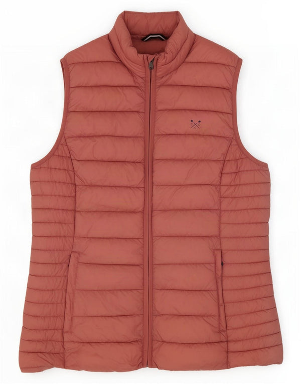 Crew Clothing Damen Wattierte Weste UK 14 Large Pink Nylon