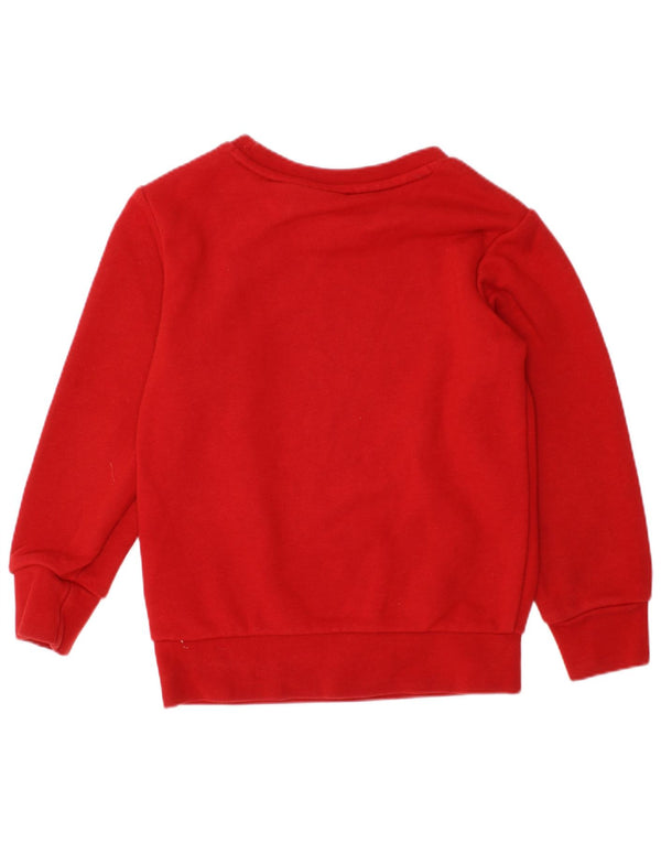 ADIDAS Mädchen-Sweatshirt mit Grafik, 2–3 Jahre, rote Baumwolle