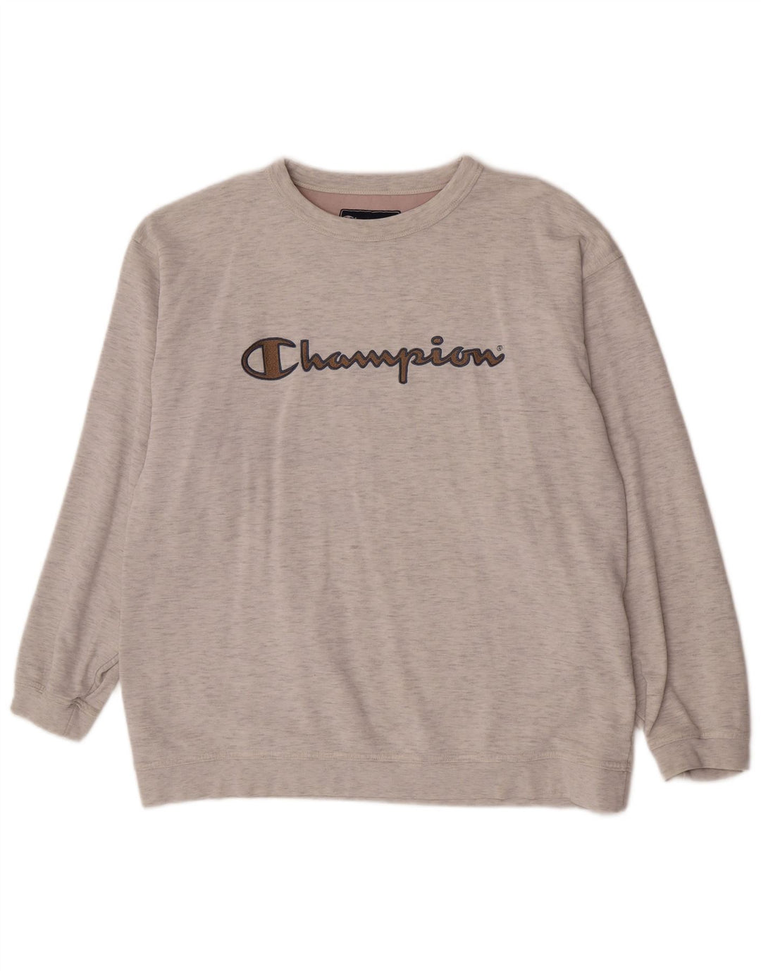 Champion Herren-Sweatshirt mit Grafik, groß, grau gesprenkelte Baumwolle